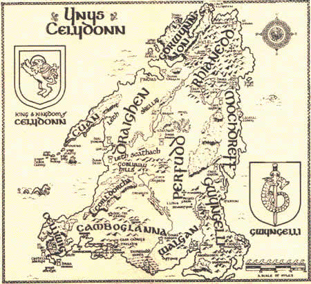 Map of Ynys Celydonn